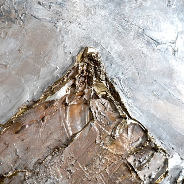 Nahaufnahme vom Acrylbild mit plastischer Oberfläche