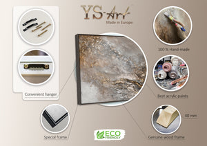 Abstract acrylic painting with frame "Universe"