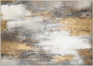 Abstract pictures with frame "Gentle flow of time" Modern art on canvas