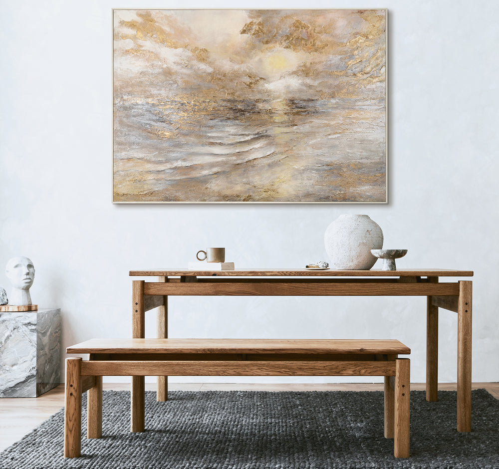 Leinwandbild „Meeresleuchten“ im modernen Wohnzimmer