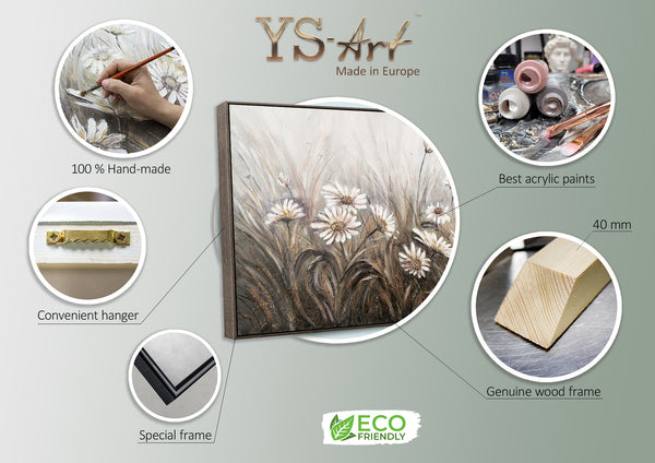 Infografik zum Kunst Gemälde Gänseblümchen