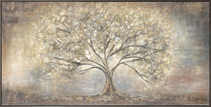 Elegant abstract painting on canvas "Golden tree"