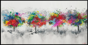 Art deco painting with frame "Colorful forest"