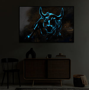 Night glow painting with frame "Echo of Nature"