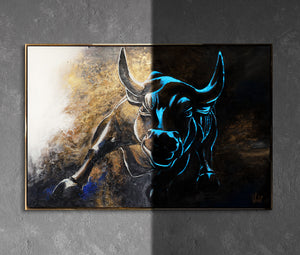 Night glow painting with frame "Echo of Nature"