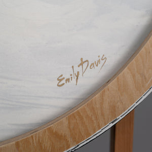 signatur runde leinwand, acrylbild von hand