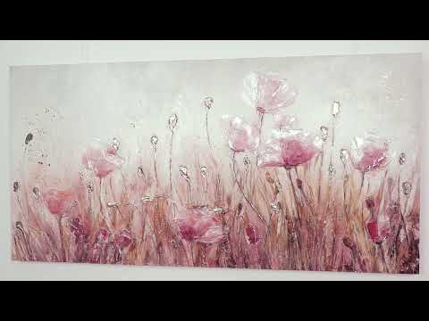 Acrylic flower painting on canvas "April"