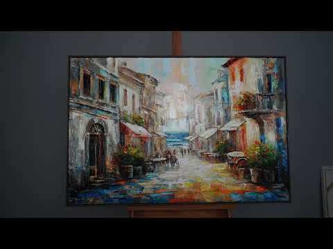 Hand-Painted Canvas „Warm Breeze“ – Exclusive Wall Art