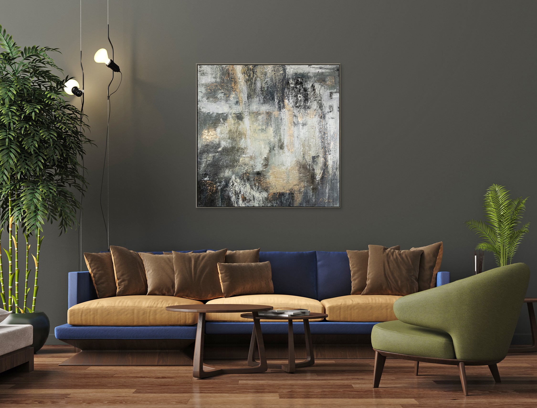Moderne Gemälde 100x100cm | 39x39 inch