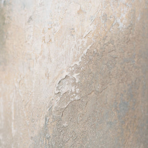 Abstract painting with frame - Modern wall art in beige, blue, and gold "Light transitions"