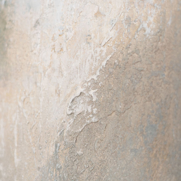 Abstract painting with frame - Modern wall art in beige, blue, and gold "Light transitions"