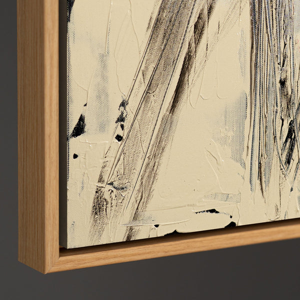 Modernes Acrylbild Linien & Kontraste – Abstrakte Wandkunst „Parallelen und Schnittpunkte“