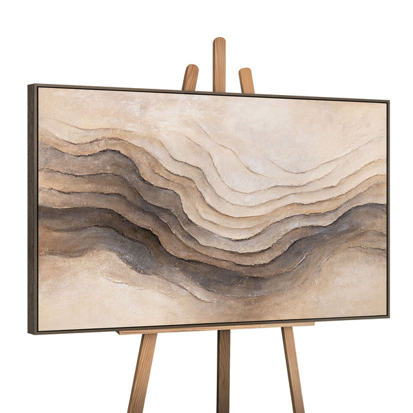 Hand-Painted Acrylic Painting "Memory of the Earth" – Abstract Wall Art in Beige & Brown