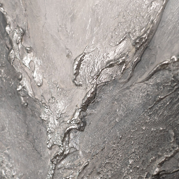 Handgemaltes Acrylbild mit Rahmen „Erinnerung der Felsen“ – Moderne Wandkunst auf Leinwand
