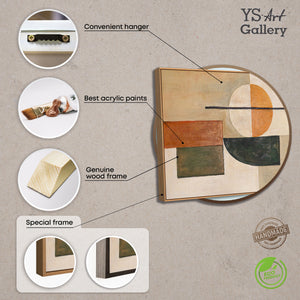 Minimalistisches abstraktes Gemälde mit strukturierter Oberfläche