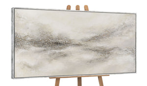 Gemälde Handgemalt mit Rahmen „Nebulöse Ferne“ – Moderne Abstrakte Kunst