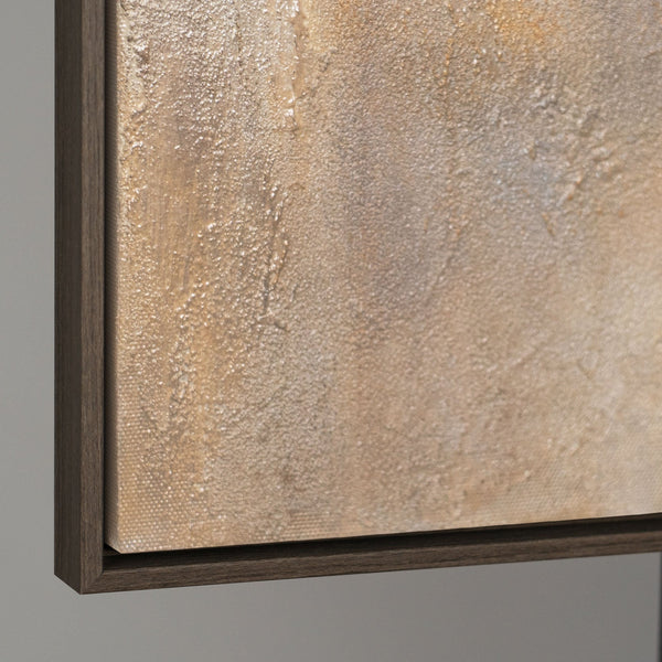 Handgemaltes Gemälde „Leuchten in den Wolken“ – Elegantes Acrylgemälde mit Goldakzenten