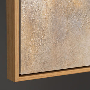 Handgemaltes Gemälde „Leuchten in den Wolken“ – Elegantes Acrylgemälde mit Goldakzenten