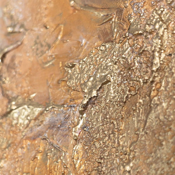 Handgemaltes Acrylgemälde mit Rahmen „Honigdunst“ – Moderne Kunst auf Leinwand