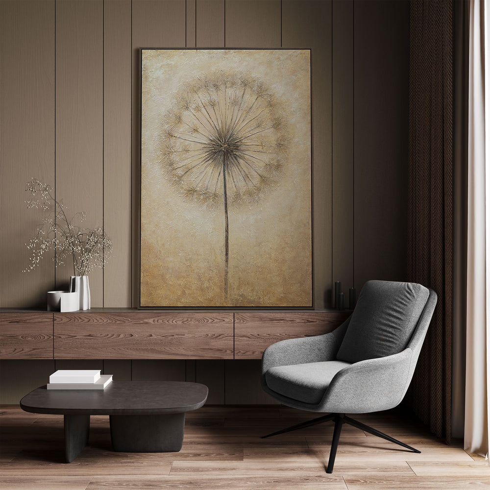 Hand-painted acrylic painting "Breath of Summer" – Modern abstract art with frame