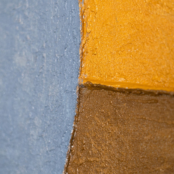 Handgemaltes Acrylbild mit Rahmen „Warme Geometrie“ – Geometrische Wandkunst auf Leinwand