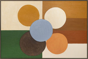 Abstraktes Wandbild mit harmonischen Formen und natürlicher Farbwirkung