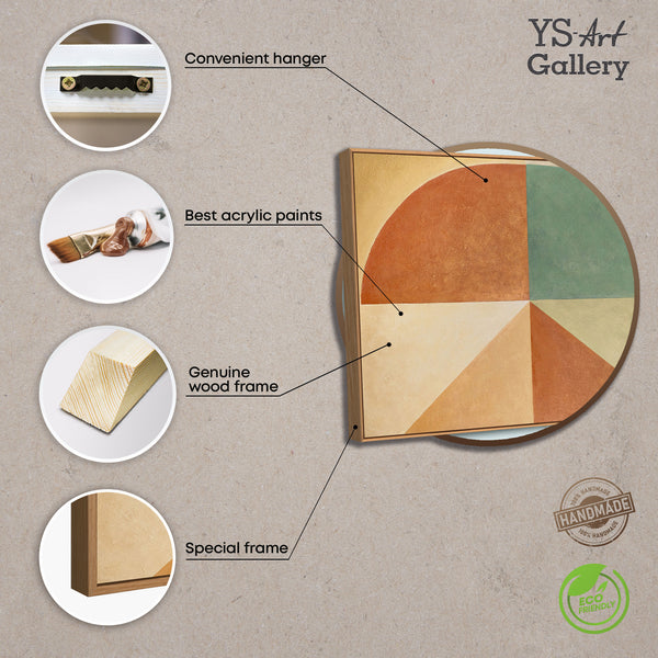 Wanddeko Wohnzimmer im Rahmen „Formen im Gleichgewicht“