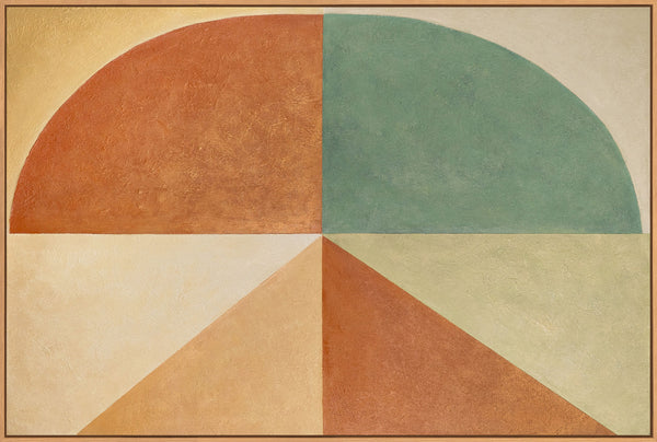 Wanddeko Wohnzimmer im Rahmen „Formen im Gleichgewicht“