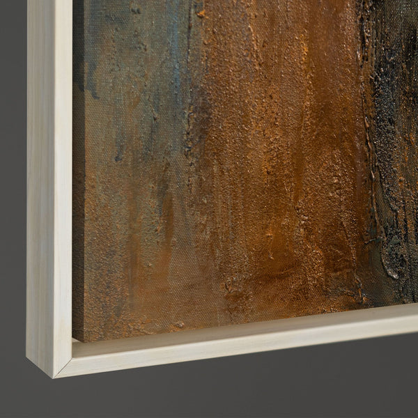 Detailaufnahme der Textur eines modernen abstrakten Wandbildes