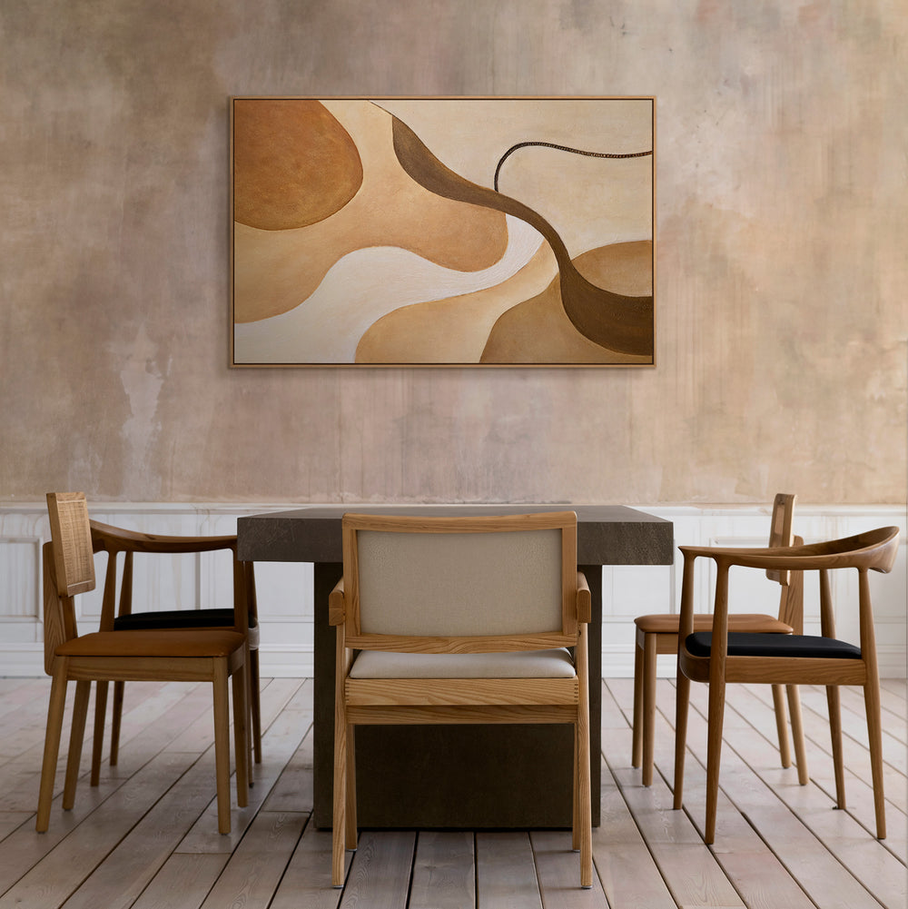 Abstract painting as modern wall decoration in the context of "Curvature of the Horizon"