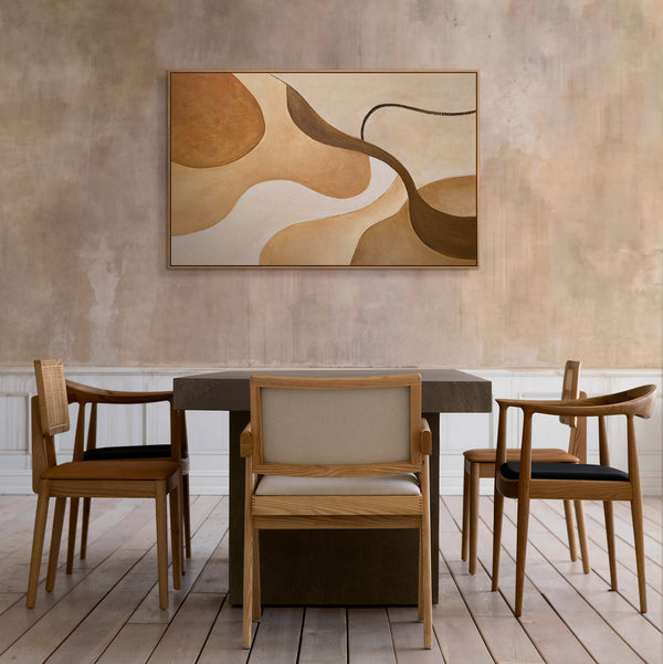 Abstract painting as modern wall decoration in the context of "Curvature of the Horizon"