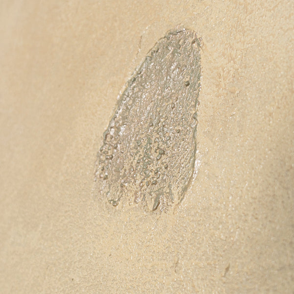 Abstraktes Acrylbild mit Rahmen „Sandweg“ – Moderne Wandkunst in Beige und Grün