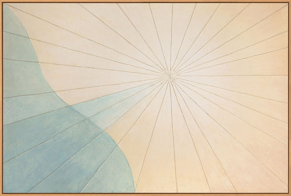 Calm acrylic paintings in natural colors as modern wall art "Dawn over the Sea"