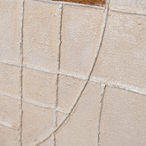 Abstraktes Gemälde „Linien und Kreise“ – Geometrische Wandkunst mit Rahmen