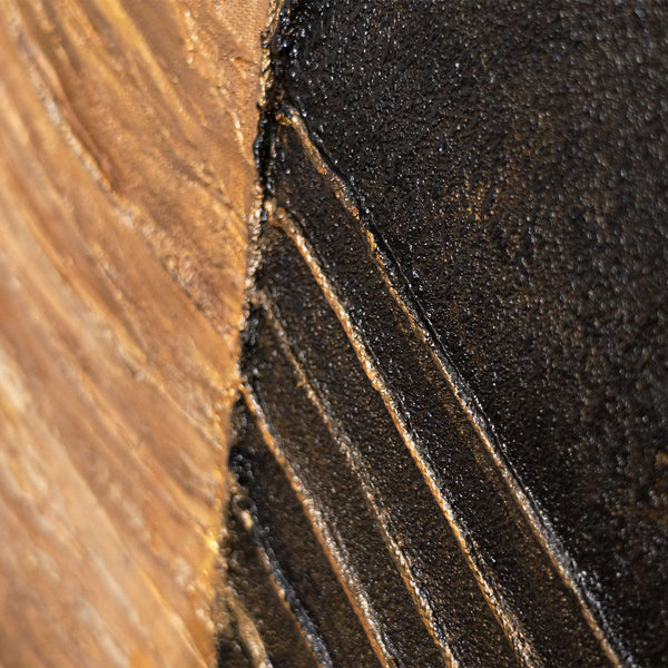 Handgemalte Acrylmalerei mit Rahmen „Natürliche Ornamente“ – Moderne Wanddeko