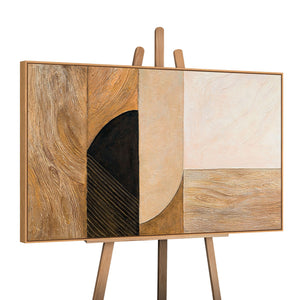 Hand-painted acrylic painting with frame “Natural Ornaments” – Modern wall decoration