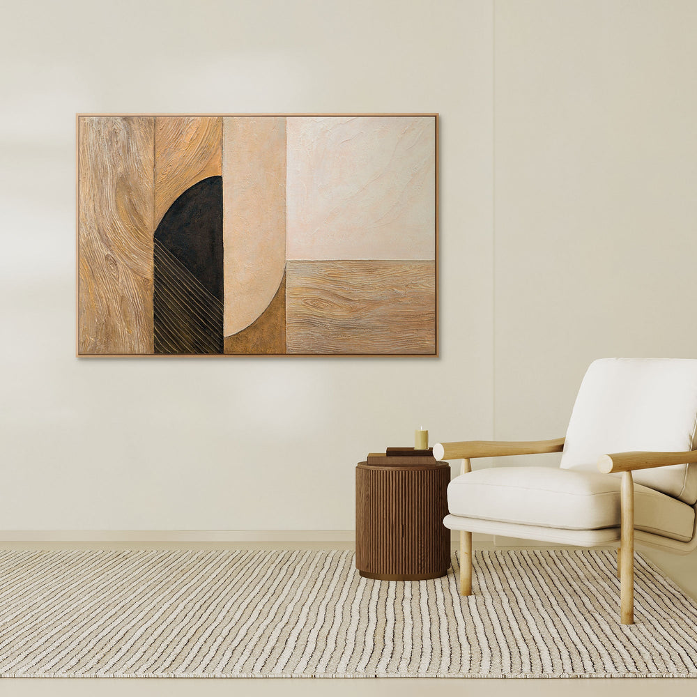 Hand-painted acrylic painting with frame “Natural Ornaments” – Modern wall decoration