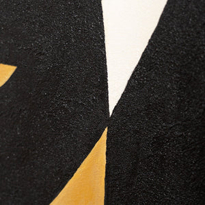 Handgemaltes Acrylbild mit Rahmen „Geometrie des Gesichts“ – Kubistische Wandkunst auf Leinwand