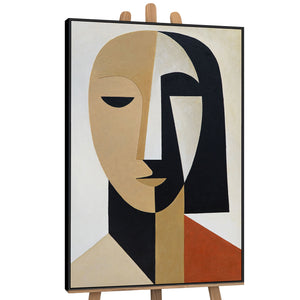 Abstraktes Wandbild als stilvoller Akzent in einem modernen Wohnraum