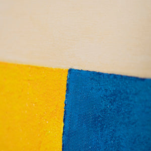 Abstract painting in a frame, geometric wall art "Contrasts"