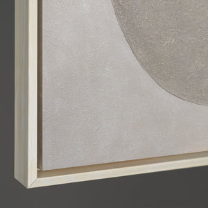 Geometrische Wandkunst „Stille der Geometrie“ – Minimalistische Acrylmalerei handgemalt