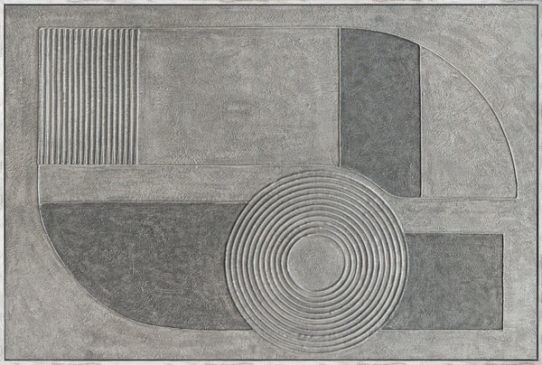 Modern painted pictures in a frame, a calm canvas painting "Grey Chord"