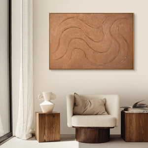 Acrylic painting on an organic canvas, "Warm Rhythms"