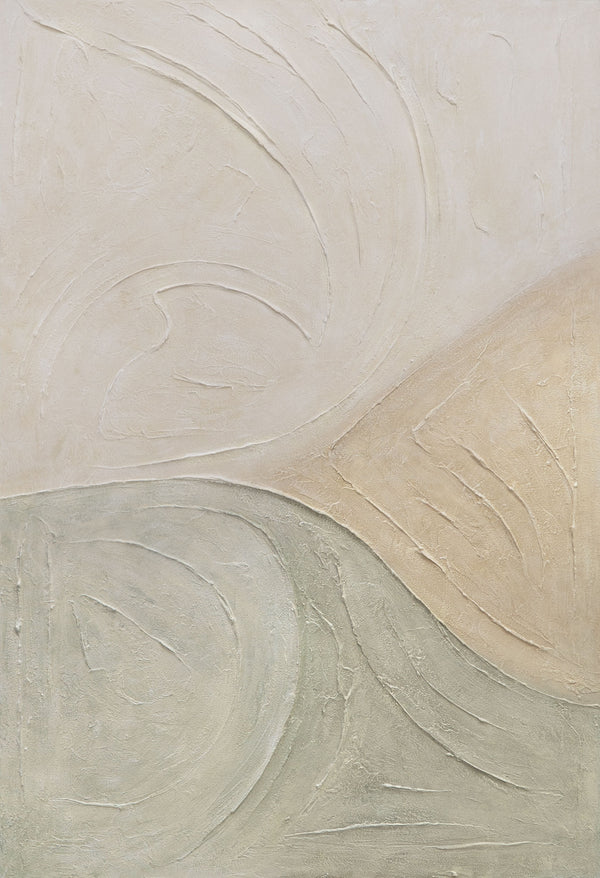 Zeitgenössische abstrakte Wandkunst mit Struktur, minimalistisches Design