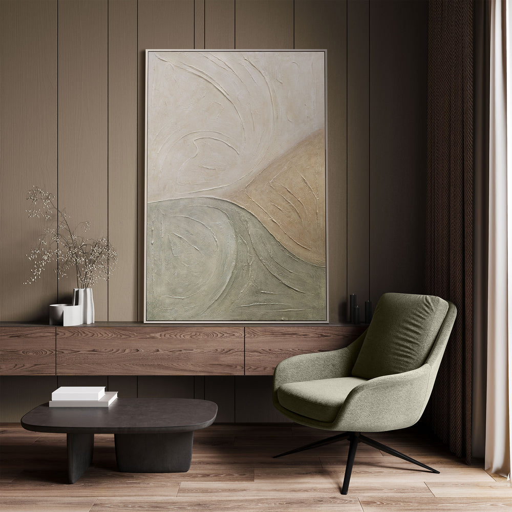 Acrylic painting on canvas "Traces of Rain" – Modern wall art with texture