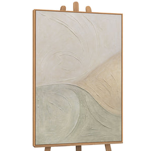 Exklusives abstraktes Hochzeitsbild – Handgefertigtes Unikat auf Naturholzrahmen