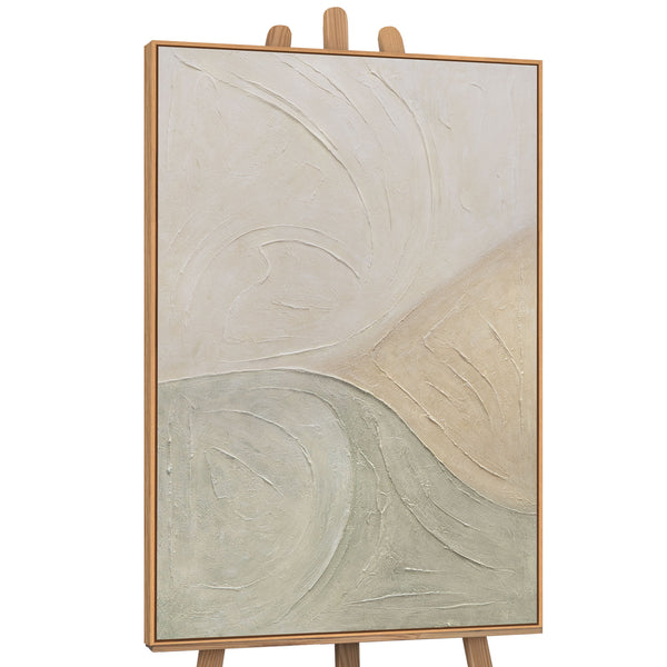 Exklusives abstraktes Hochzeitsbild – Handgefertigtes Unikat auf Naturholzrahmen