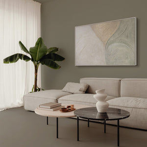 Acrylic painting with texture in the frame "Traces of Rain"