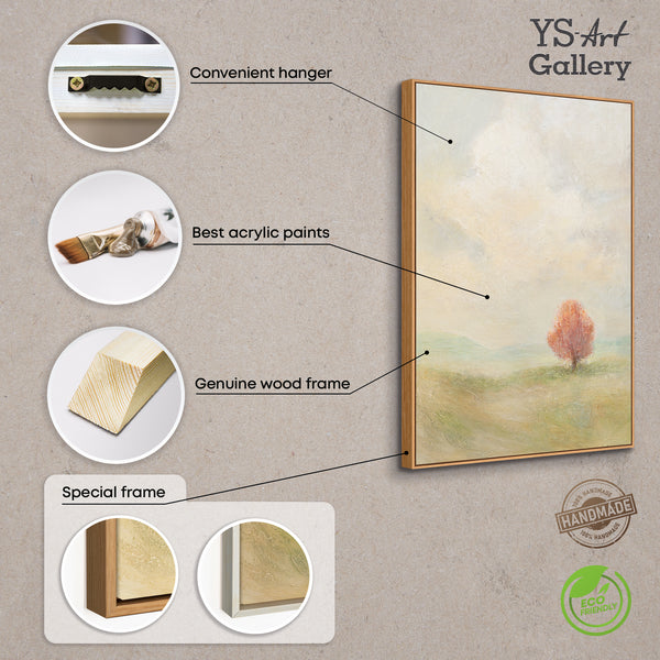 Abstraktes Wandbild in modernem Stil mit feiner Struktur und ruhiger Farbpalette