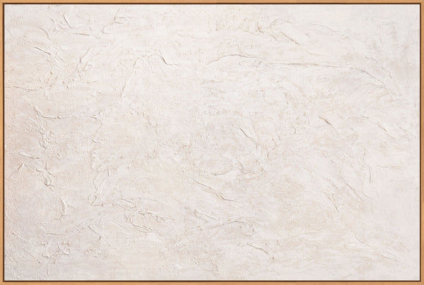 Hand-painted acrylic painting with frame "The Whisper of Time" – Abstract structural art